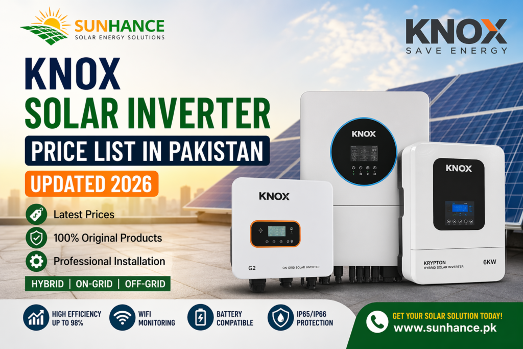 Knox Solar Inverter Price List in Pakistan 2026 – Sunhance