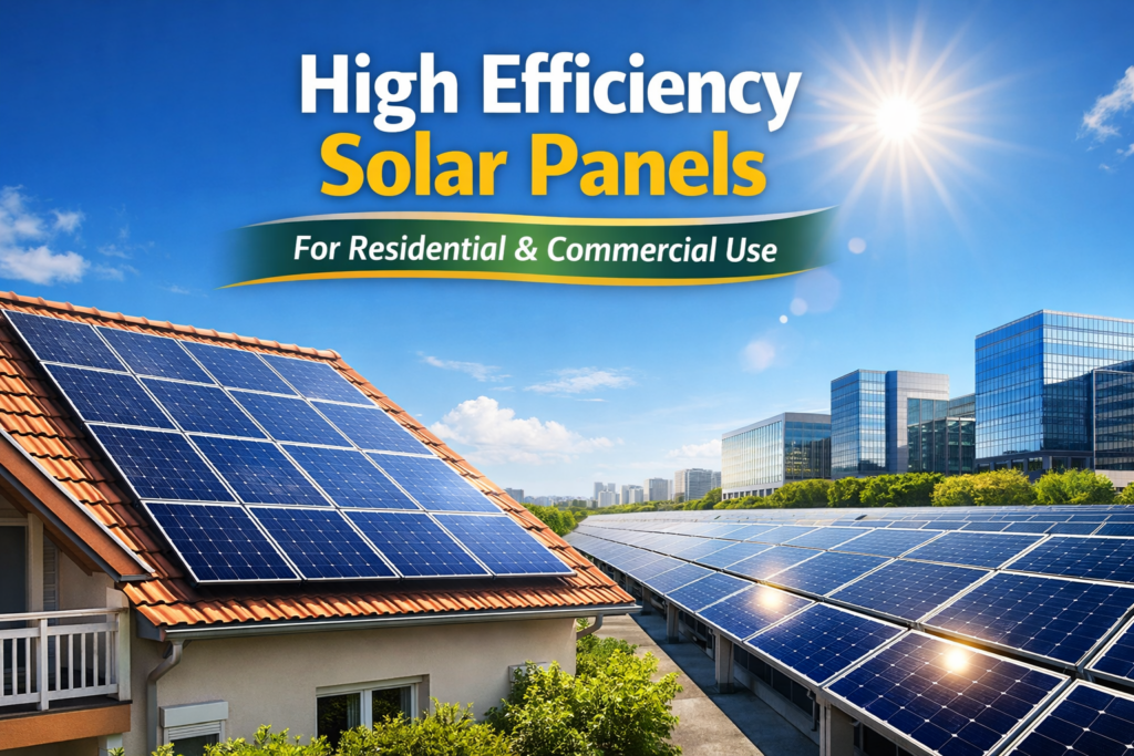 High efficiency solar panels for residential and commercial use in Pakistan by Sunhance