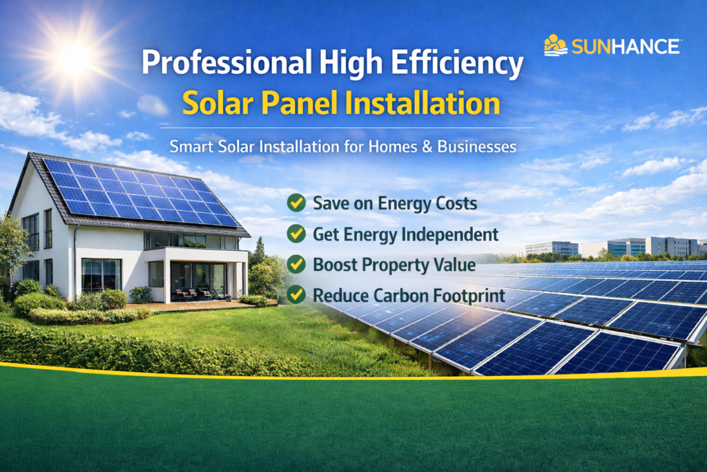 Professional High Efficiency Solar Panel Installation