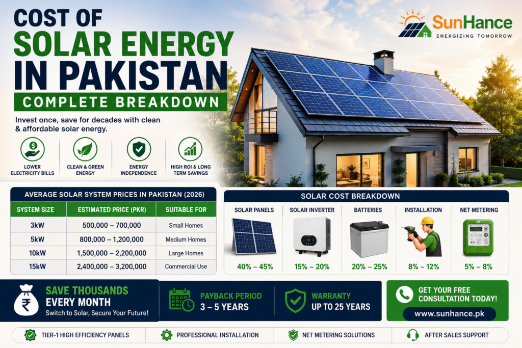 Complete Solar Cost Breakdown for Homes in Pakistan